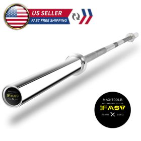 Solid Iron Barbell Bar for Plates and Weightlifting Solid Iron Barbell Bar for Plates and Weightlifting